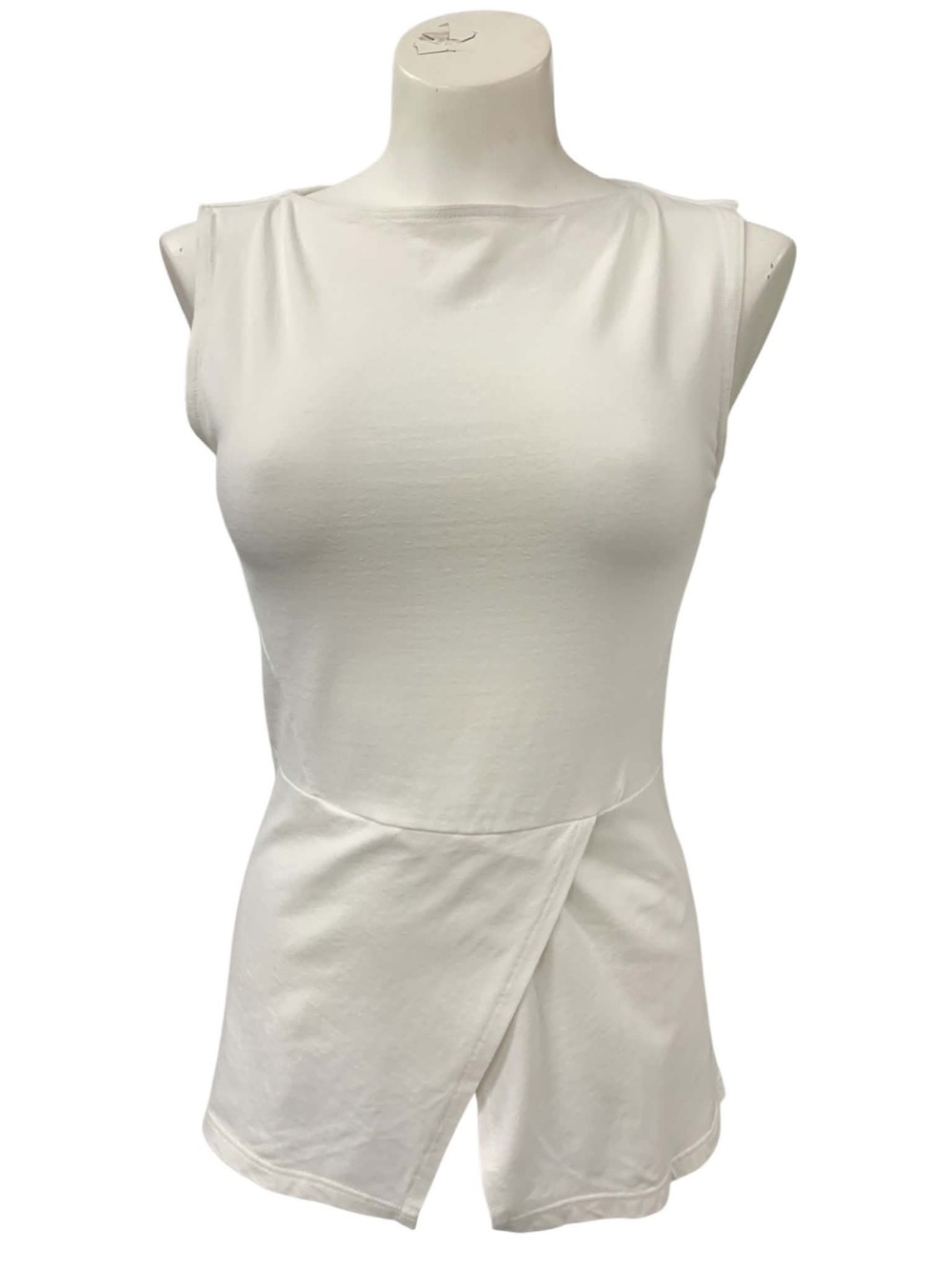 Figs Made In Canada White Sleeveless Asymmetric Tank Top Size M